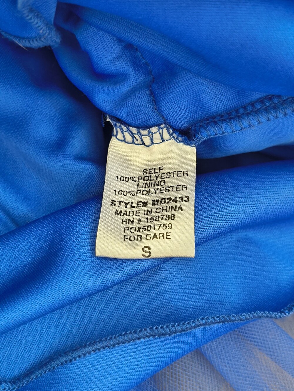 American Threads Mable Blue Tulle Ruffles Mini Dress | Size Small - Picture 3 of 4